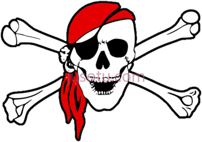 海盗骷髅,pirate logo skull and bones PNG