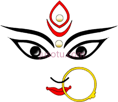 杜尔迦女神,durga maa face PNG