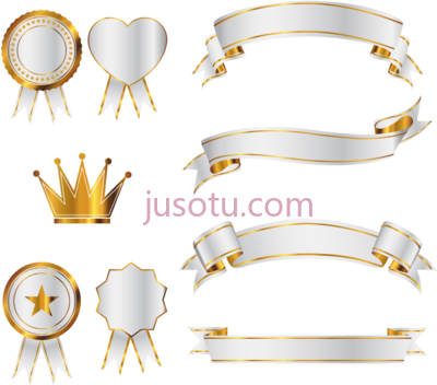 金色丝带,euclidean icon gold desenho de fita topo bolo PNG