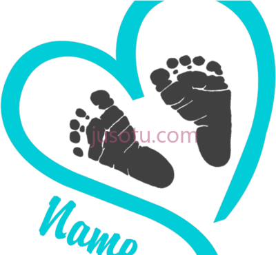 婴儿脚印,light blue baby foot PNG
