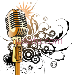 金色音乐麦克风PNG