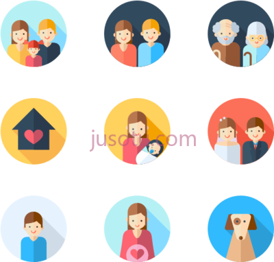 家庭,family 30 icons PNG