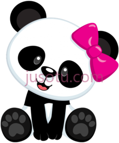 卡哇伊熊猫,卡通,动画 PNG