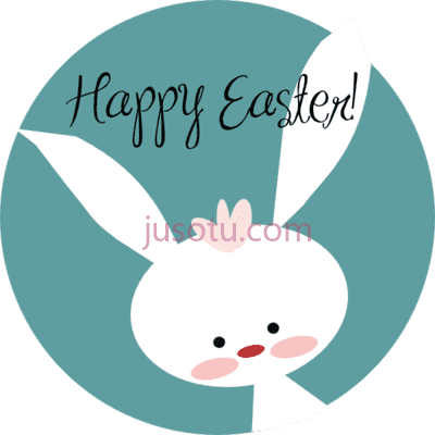 复活节兔子,easter bunny happy art PNG