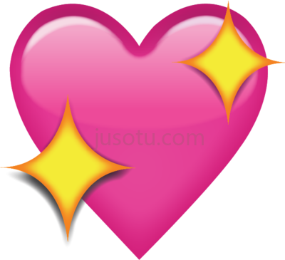 闪闪发光心,ai file sparkling heart emoji PNG