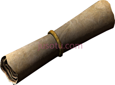 卷轴纸,sealed scroll rolled up PNG