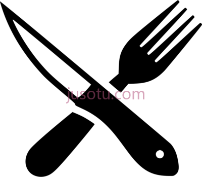 叉子牛排刀,fork and steak knife icon PNG