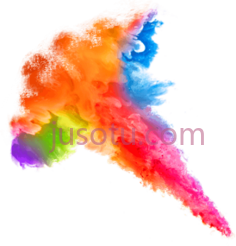 水彩色彩泼洒,烟 PNG