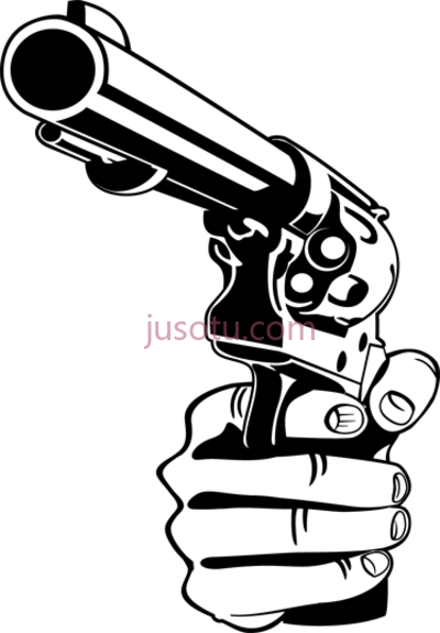 手枪,hand pistol gun wall PNG