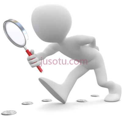 放大镜,man magnifying glass PNG