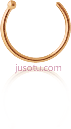 玫瑰金鼻箍穿孔PNG