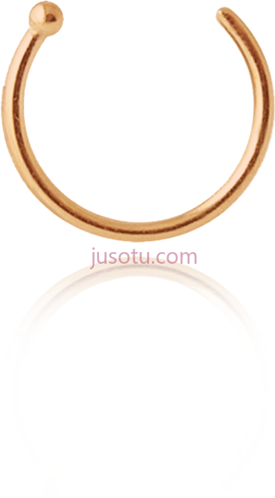 玫瑰金鼻箍穿孔,16k rose gold nose hoop piercingdubai PNG
