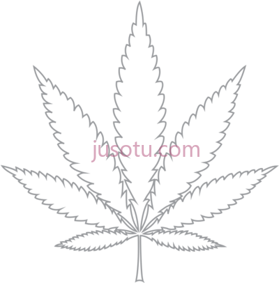 大麻杂草叶,weed leaf cannabis black and white PNG