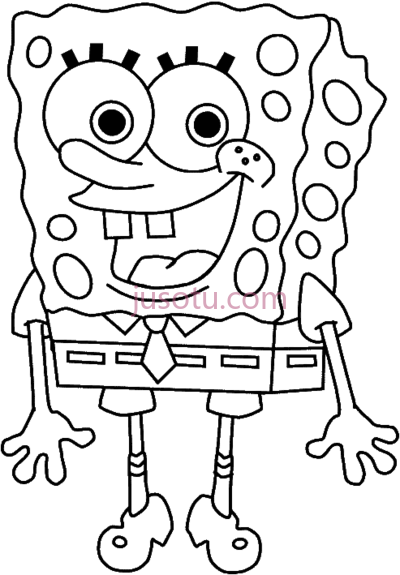 海绵宝宝,cute spongebob smile coloring pages squarepants colouring PNG