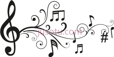 音符,vinilos decorativos notas musicales PNG
