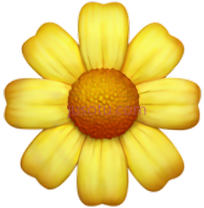 黄花,yellow flower emoji PNG