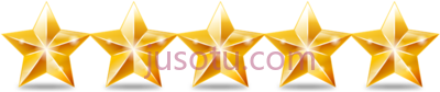 金五星评级,golden five star rating PNG