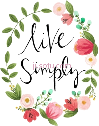 可爱花环,cute quotes  flower circle PNG