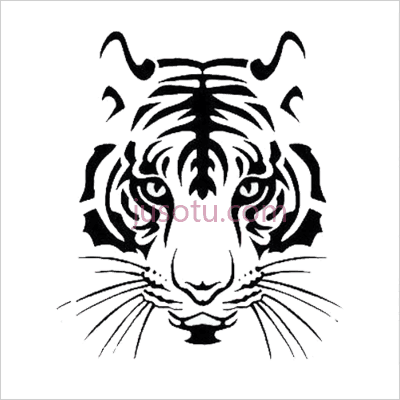 老虎,tiger silhouette wall decal stencil PNG