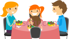 家庭吃晚餐PNG