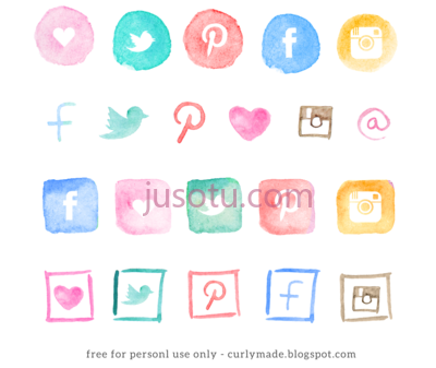社交媒体徽标,social media logos 48 icons eps files PNG