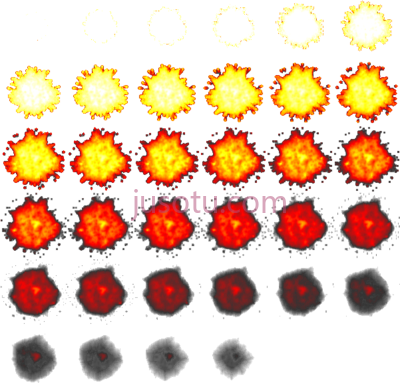 爆炸,explosion spritesheet sprite sheet PNG