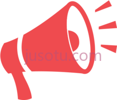 红色扩音器PNG