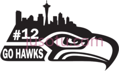 西雅图海鹰标志PNG