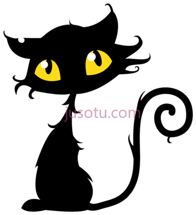 万圣节黑猫,halloween black cat PNG