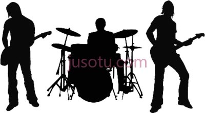 摇滚乐队,rock band silhouette PNG