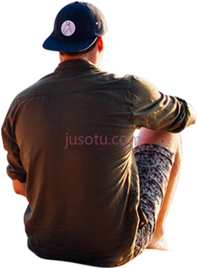 男子坐姿,man sitting cutout PNG