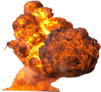大爆炸火焰烟雾,big explosion fire and smoke PNG