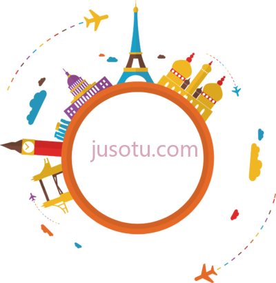 世界旅游,world travel art PNG