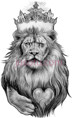 狮子纹身PNG