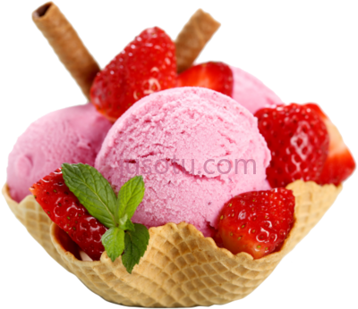 草莓冰淇淋,strawberry ice cream PNG