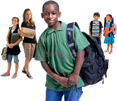 黑人儿童,black kids back to school PNG