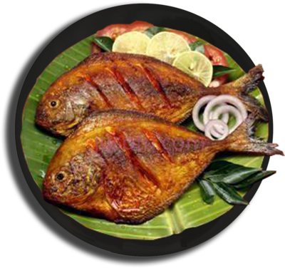 鱼菜,fish fry black and white PNG