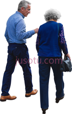老年人步行,old people PNG