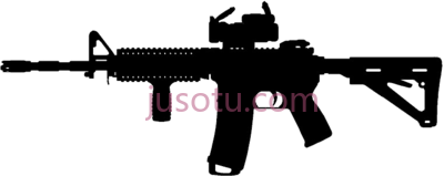 突击步枪,assault rifle silhouette PNG