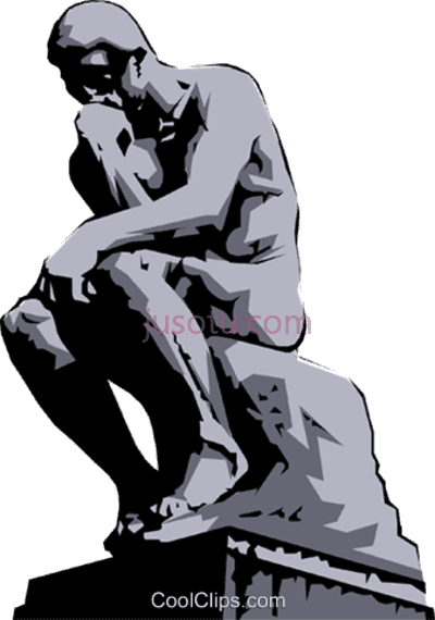 雕像,rodin's thinker art PNG