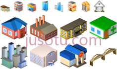 城市建筑模具PNG