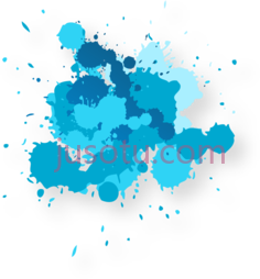 水彩蓝色油漆飞溅,blue paint splash PNG