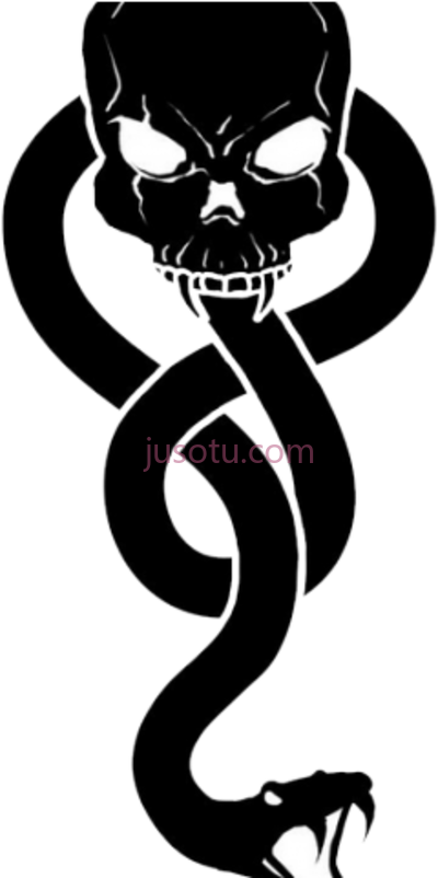 头骨蛇,skull tattoo snake PNG