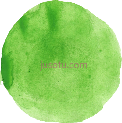 绿色水彩圈,green watercolor circle PNG