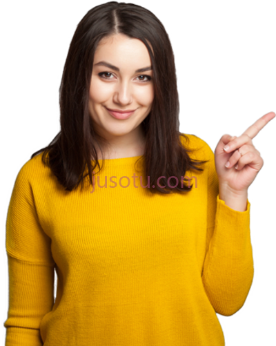 女士指点,lady pointing canvas PNG