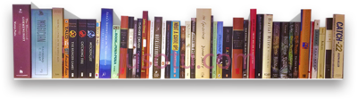书架,books on a bookshelf PNG
