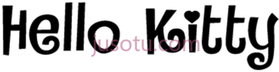 凯蒂猫标志,hello kitty logo font PNG