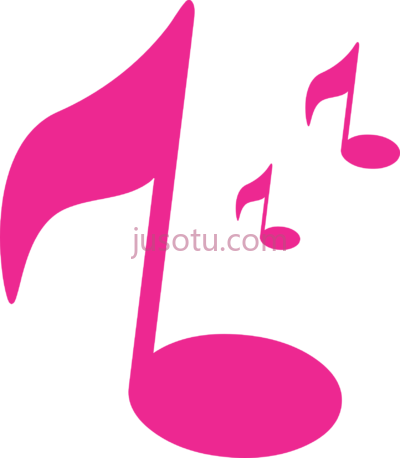 粉红色音符,pink music note PNG