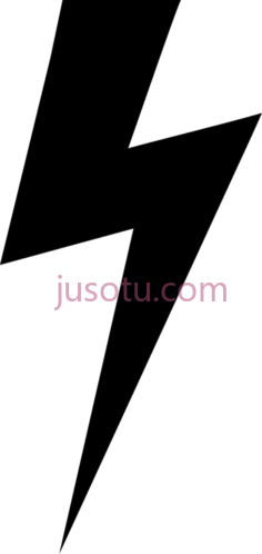 黑色闪电形状PNG