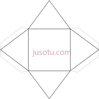 棱锥形状几何,pyramid shape geometry nets solids activities PNG